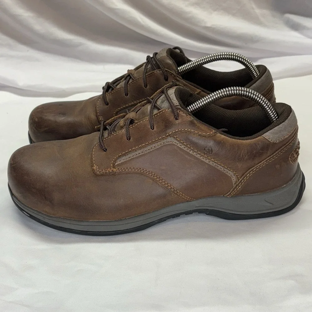 Red Wing Brown Leather Steel Toe Work Shoes Men's US‎ 9.5 2E 6708 Oil Resistant